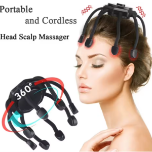 8 Heads Finger Vibrating Octopus Electric Scalp Head Massager Rechargeable Smart Vibration Spider Head Massage Tool