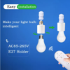 E27 Switch Lamp Holder with English Remote Control