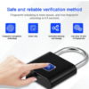 hi9uUPxUAfZ4XIqcum89bQz92gOGQzPseFelvkZK Mini Keyless Smart Security Lock Fingerprint Padlock For Cabinet Box Waterproof Fingerprint Padlock