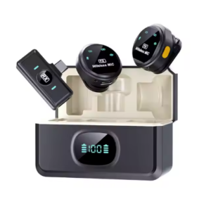 SX21 Magnetic Hanging Neck Wireless Lavalier Microphone Dedicated Long Battery Life with Storage Compartment