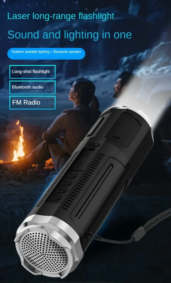 Ax5C7QHduPO5kJ28Pg1jbTmLVYHxQ5xhTpnV1ZUS Portable Bluetooth Speaker With Zoomable Flashlight - 4 Dimming Modes FM Radio Long Lasting Life