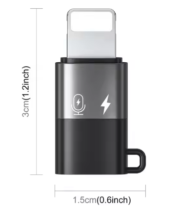 Type-C to 8 Pin OTG Adapter Microphone Phone Adapter Converter Connector - Image 2