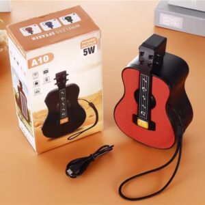 A10 Guitar model Portable Mini Karaoke Speaker with Stereo Sound subwoofer High sound quality Active BT TF Speakers Toy