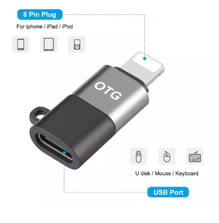 Type-C to 8 Pin OTG Adapter Microphone Phone Adapter Converter Connector - Image 3