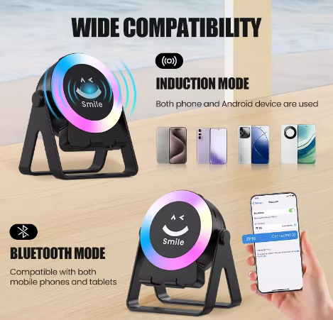 Advanced Bluetooth Speaker with Phone Stand RGB Color Sensor Technology Portable Wireless Speaker Waterproof for Karaoke - Image 6