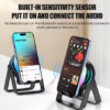 be1NYy9nuIqOeGin4wdCB4pAx1umXvXNl5YKtztX Advanced Bluetooth Speaker with Phone Stand RGB Color Sensor Technology Portable Wireless Speaker Waterproof for Karaoke