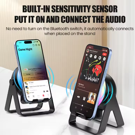 Advanced Bluetooth Speaker with Phone Stand RGB Color Sensor Technology Portable Wireless Speaker Waterproof for Karaoke - Image 4