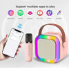 K12 Portable Karaoke Bluetooth Speaker With Microphone- Pink Color