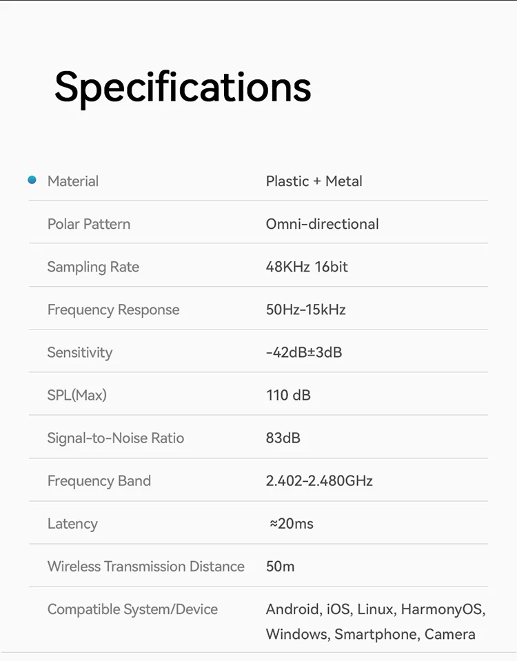 Ulanzi A30 Wireless Lavalier Microphone Audio Video Recording Noise Reduction Magnetic Mini Mic For iPhone 16 15 Android Phone - Image 2