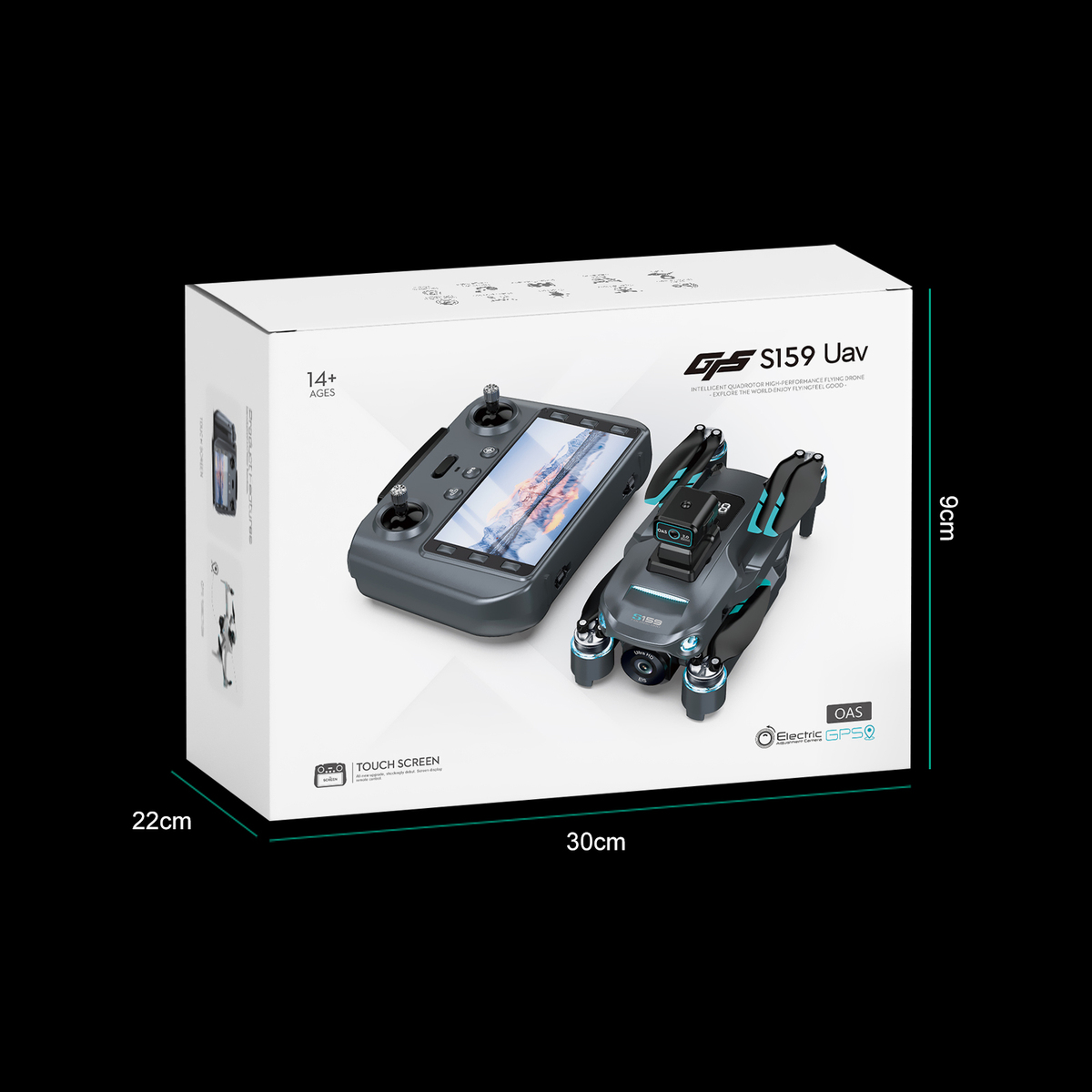 S159 GPS RC Drone 5G 8K HD Aerial Photography Dual-Camera Omnidirectional Obstacle Avoidance Drone with Screen - Image 2