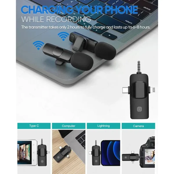 K15-3 In 1 Lavalier microphone