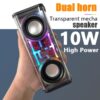 zY8dV5d9XK5ZBKOyujLqCslYLX6drWfYptz2aOYq A39 10W Transparent Dual Bluetooth Speaker