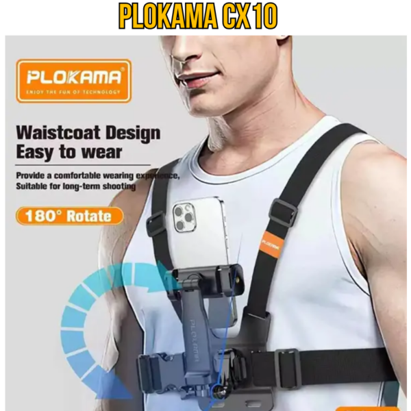 bSlSJlZu3i5XOpdVqATQZZMiMNg9LguoK6ZROB2D Plokama CX10 Chest Strap Phone Mount Holder