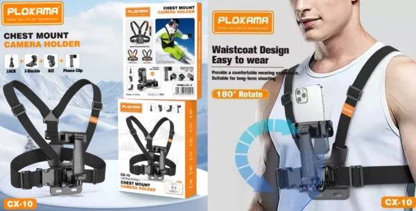 cT3NHrbxeRdinAMN7ZoIYEh0aHRZM2nFZHHpblhJ Plokama CX10 Chest Strap Phone Mount Holder