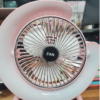 Portable USB Rechargeable Mini Desktop/Table Fan - Rainbow LED Quiet Cooling Fan for Home Office Travel & Indoor Outdoor Use