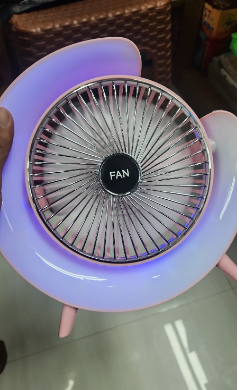 Portable USB Rechargeable Mini Desktop/Table Fan - Rainbow LED Quiet Cooling Fan for Home Office Travel & Indoor Outdoor Use - Image 4