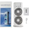 Spray Fan Double-Ended Fan Mini Evaporative Air Cooler Humidifier Fan With LED Light Personal Air Cooler For Travel Camping Room