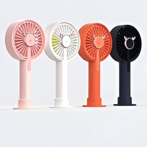 Blue Deer Handheld Fan Mini Portable USB Fan Cartoon Charging with Base Small Fan