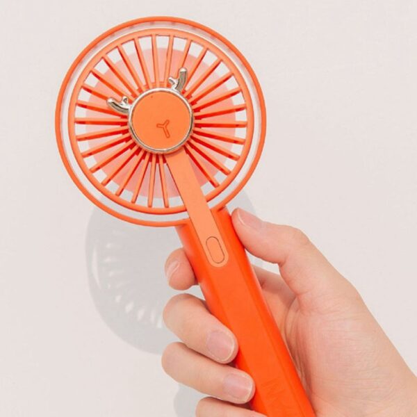 Blue Deer Handheld Fan Mini Portable USB Fan Cartoon Charging with Base Small Fan