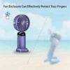 Handheld Fan Personal Fan 5000MAh Rechargeable,5 Speeds with LED Display,90° Adjustable