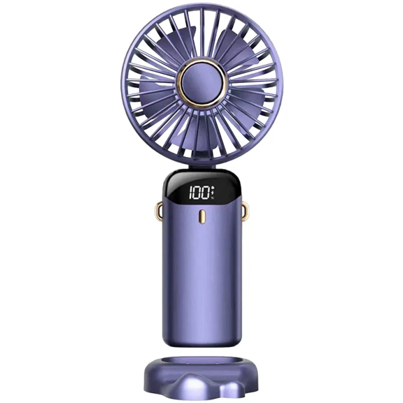 Handheld Fan Personal Fan 5000MAh Rechargeable,5 Speeds with LED Display,90° Adjustable - Image 2