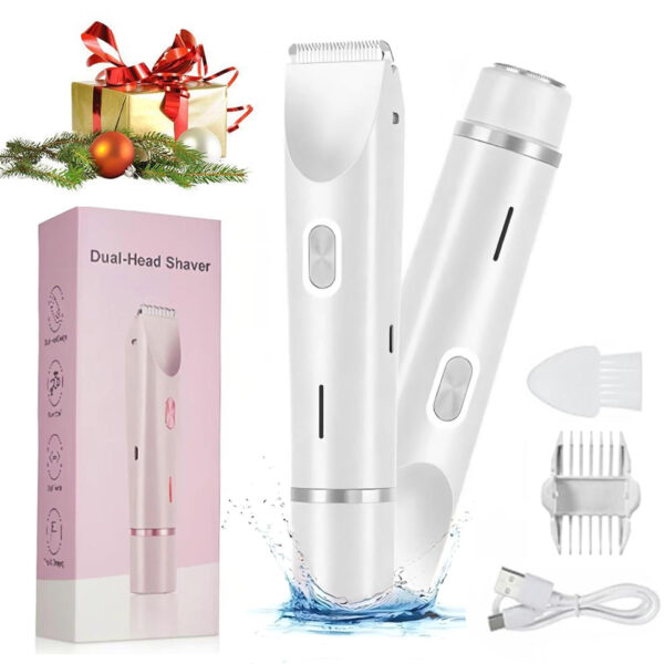 Ce9hNKUhRAyJASFj21uQcLB6zCO9inrhfLH1d3ya Waterproof Rechargeable Women's Electric Hair Remover Dual-Head Full-Body Shaver Wet/Dry Compatible Washable ABS Material
