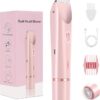 DZ2iuqFEaumbBMD2WIHMHu6maT9wcH2H8y4Ul5eB Waterproof Rechargeable Women's Electric Hair Remover Dual-Head Full-Body Shaver Wet/Dry Compatible Washable ABS Material