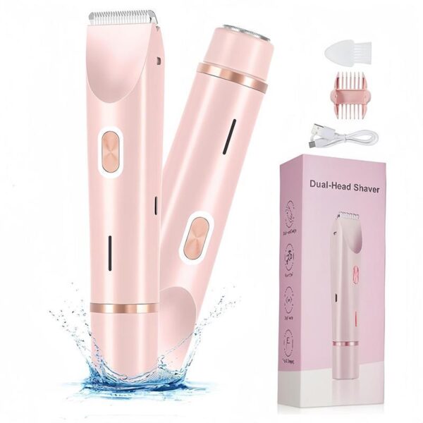 gysM2MKQcDuTOs5hvAiInKaw7zbCItRLtoAW8uEC Waterproof Rechargeable Women's Electric Hair Remover Dual-Head Full-Body Shaver Wet/Dry Compatible Washable ABS Material