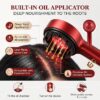 Magnetic Oil Dispensing Scalp (5) Magnetic Oil Dispensing Scalp Massage Comb with Red Light Therapy – XC-901